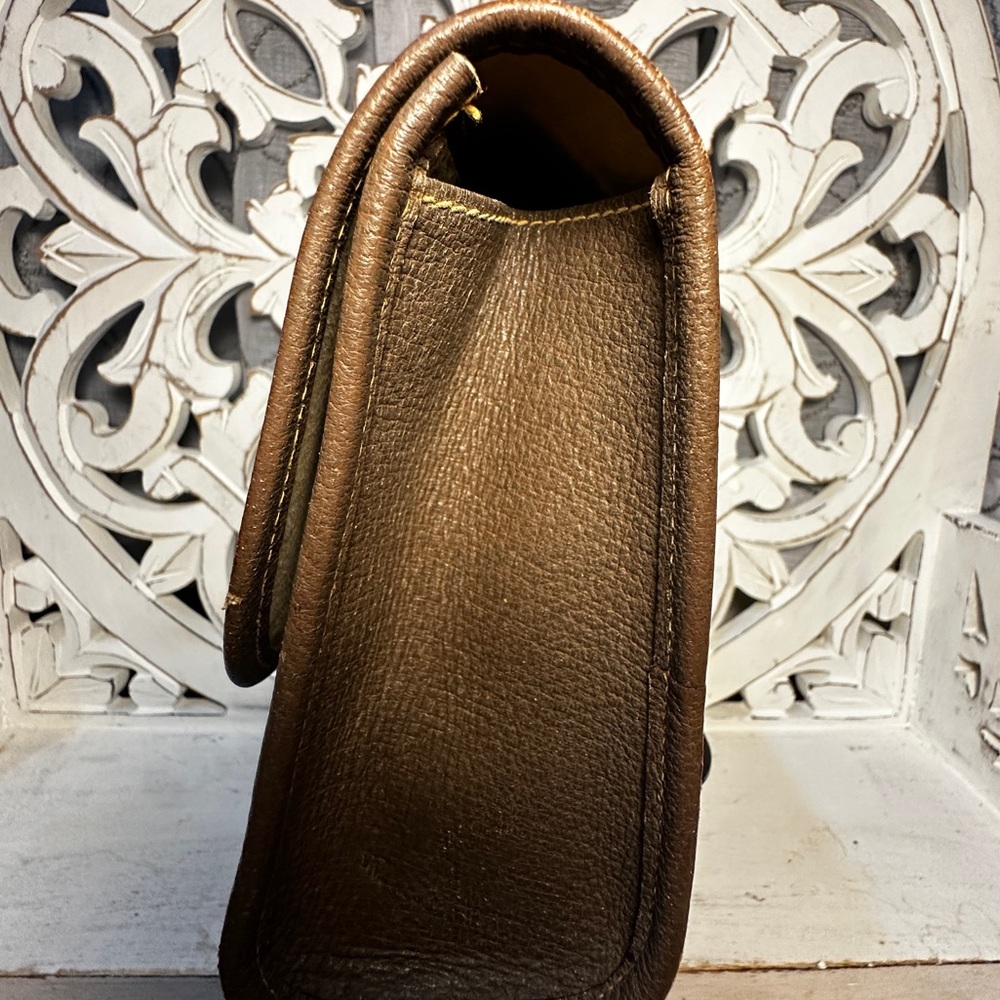Gucci GG Supreme Web Stripe Clutch Wallet Crossbody Brown Vintage - Picture 7 of 15
